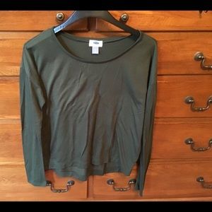 Old Navy Pullover Top Long Sleeve Olive Size PS